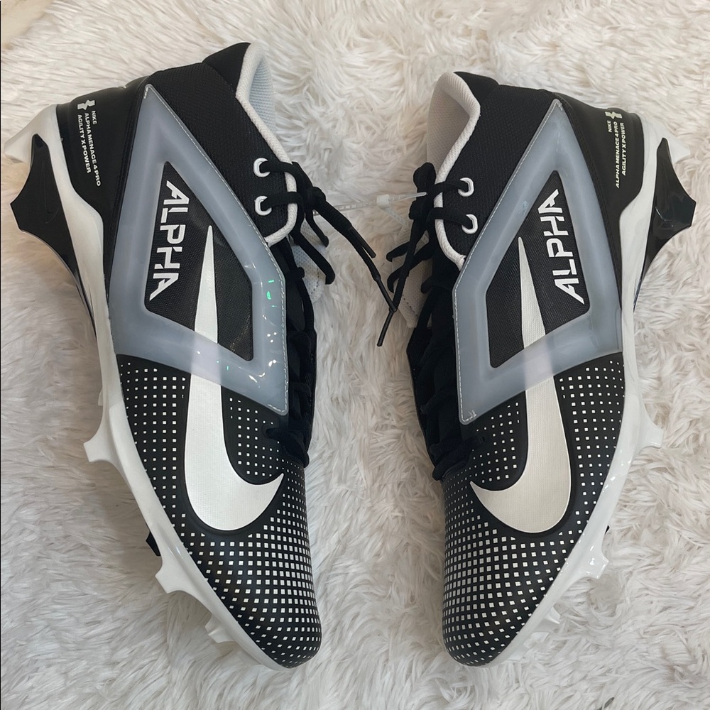 Nike Alpha Black and White Athletic Shoes new size 16